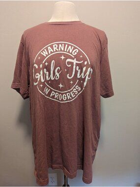 Warning Girls Trip In Progress Graphic T-Shirt Bella+Canvas 2XL